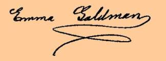 signature of Emma Goldman