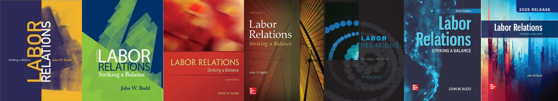 row of covers from all seven editions