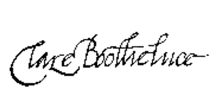 signature of Clare Booth Luce