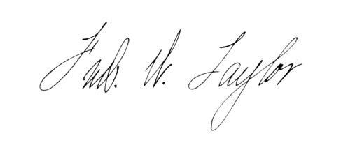 signature of Frederick Winslow Taylor
